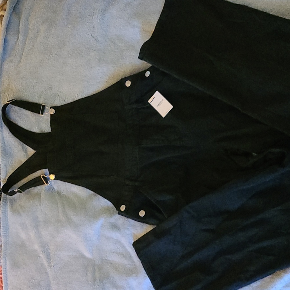 Black Denim Overalls!